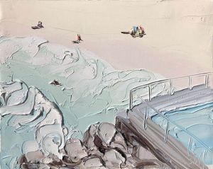 "SSE Groundswell - Beach Manly Study 3 (29.8.18) - Plein Air"